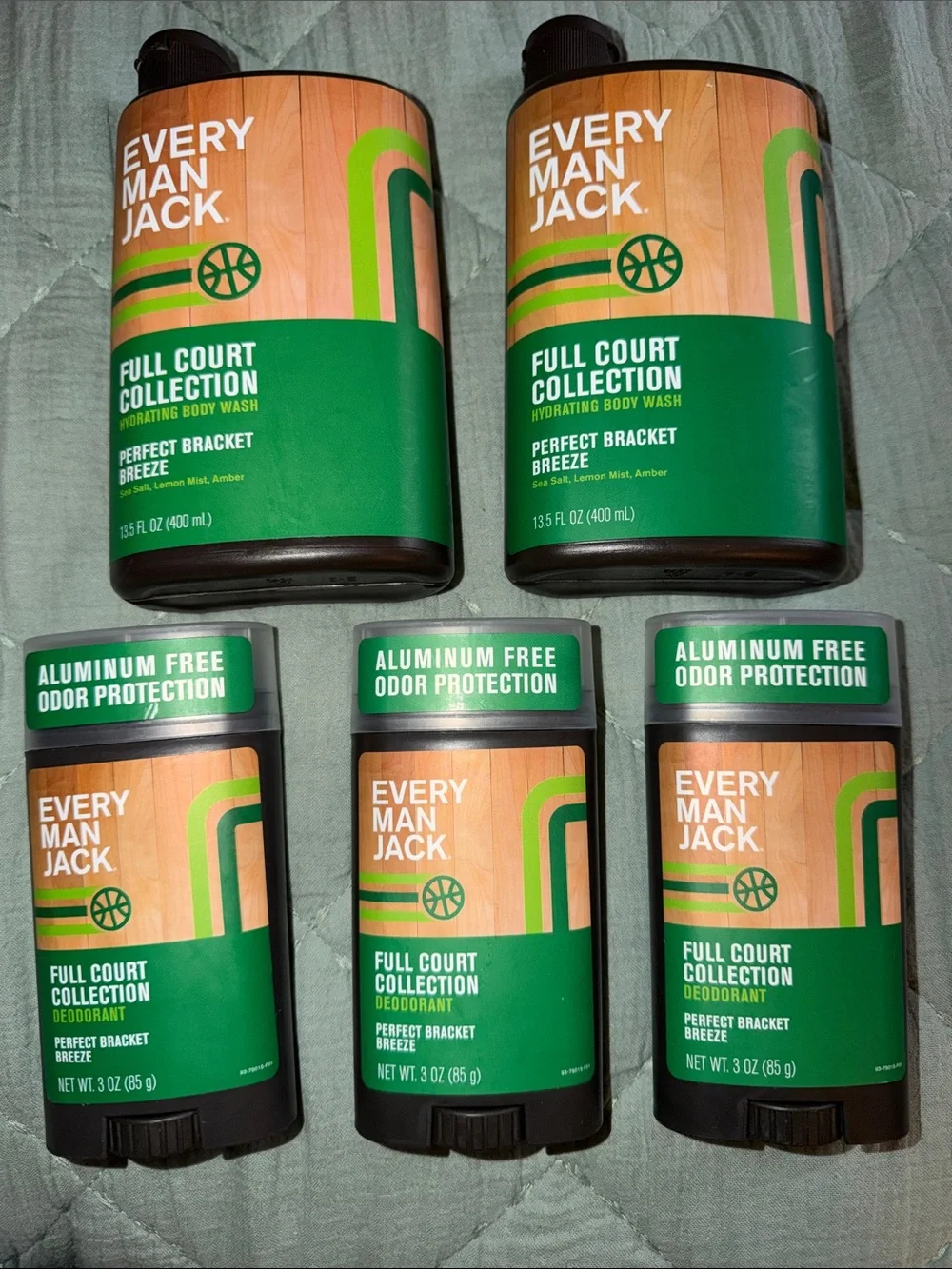 Every Man Jack Full Court Collection Body Wash + Deodorant Set- RV:$40!
